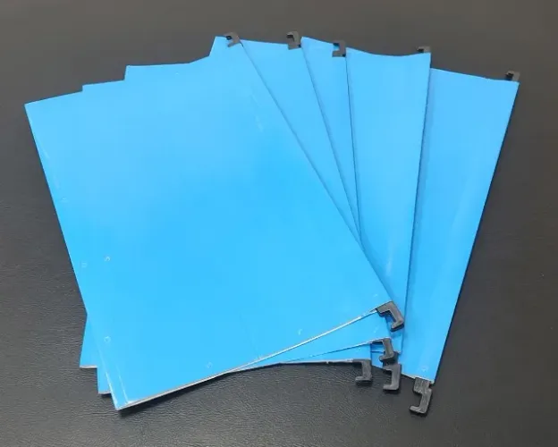 Conjunto com 10 pastas suspensas - cor azul