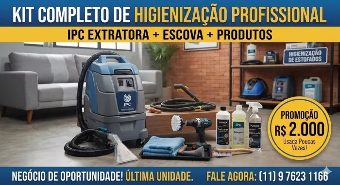 Extrator + brinde o kit completo de higienizacao de estofados