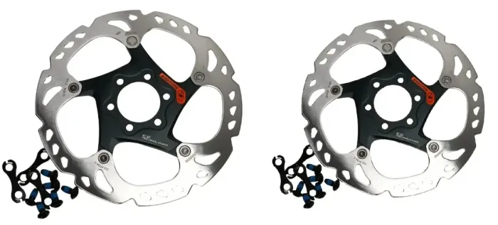 Par Discos Freio Rotor Shimano XT Iced tech Rt86 160 e 180mm