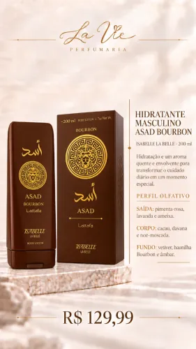 Hidratante Masculino ASAD BOURBON - 200ml