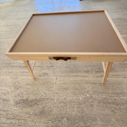 Mesa Dobrável de Madeira para Pintura, Desenho e Artesanato com 6 Gavetas