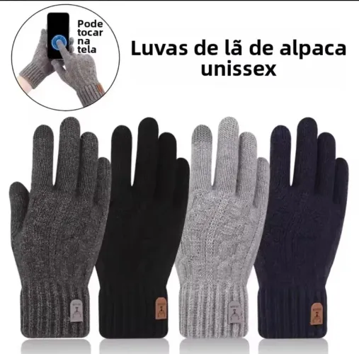 Luvas quentes para inverno com touchscreen