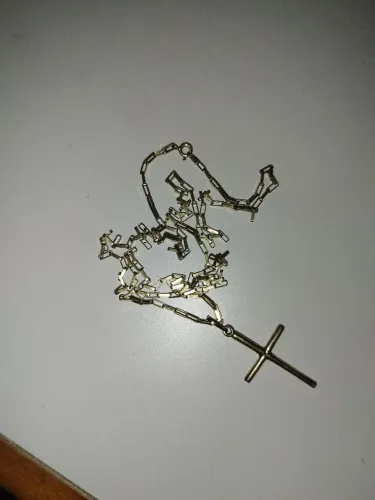 Cordão de prata banhado a ouro
