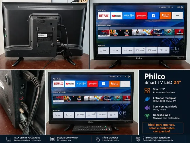 Smart tv Philco 24 polegadas