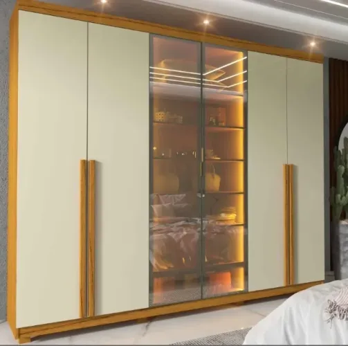 Guarda Roupa Majestic Lumière 6 Portas com Reflecta e LED