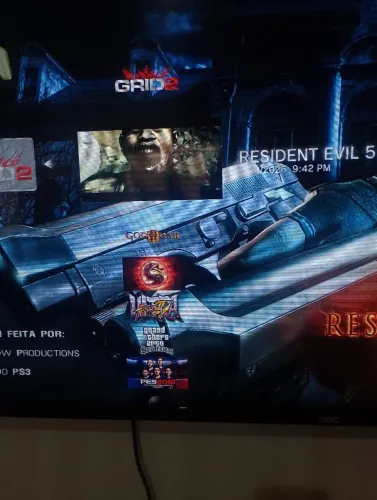 Ps3 super slim desbloqueado 2 controle tem vários jogos