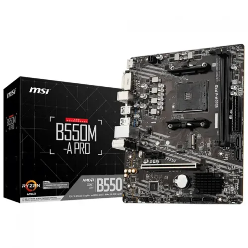 Placa Mãe MSI B550M-A PRO, AMD AM4, mATX, DDR4,Nova Lacrada