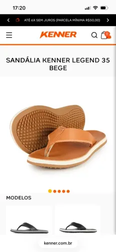 Chinelo Kenner couro tam 42
