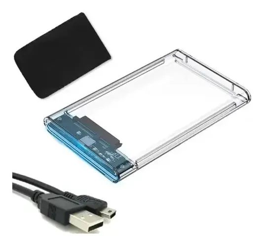 Case Transparente para HD Externo SATA 2.5" USB 3.0