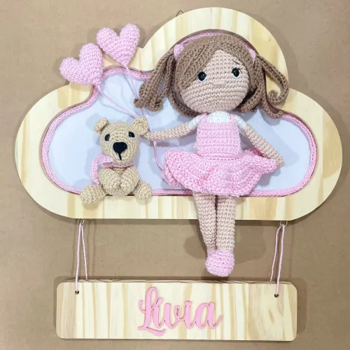 Porta maternidade em amigurumi