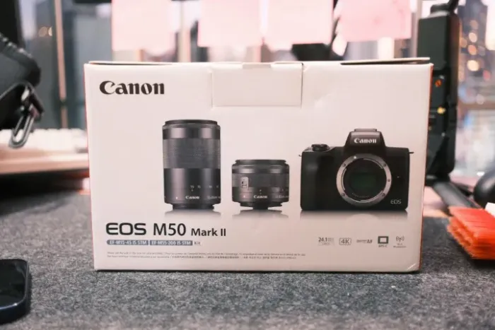 Canon EOS M50 Mark II + Kit Completo com 3 Lentes + Adaptador Original
