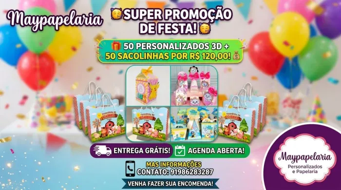 Promoção Personalizados de aniversário