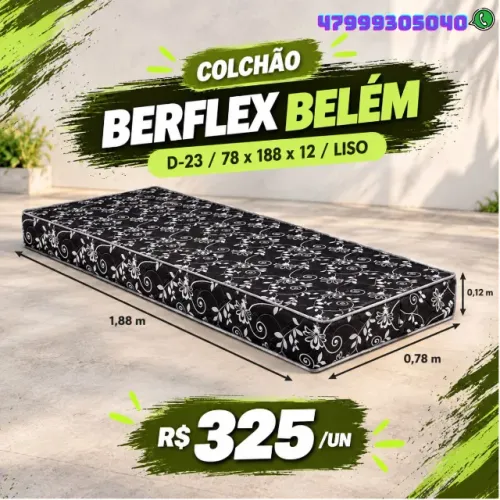 colchão berflex belém solteiro