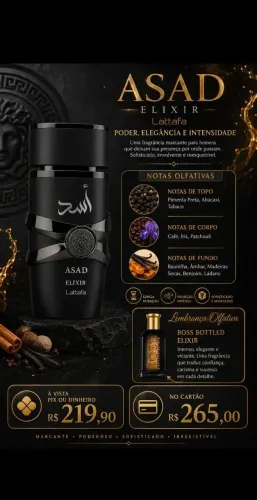 Perfume Asad Elixir 100ml Original e Lacrado
