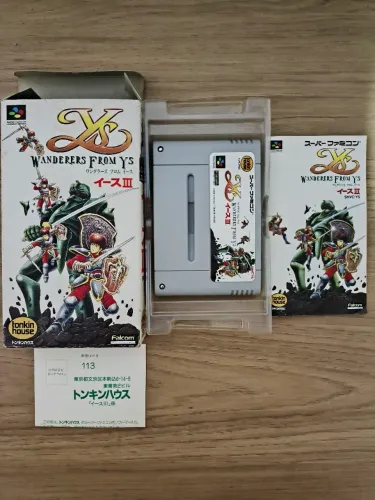 Ys III: Wanderers from Ys Super Nintendo SNES SFC Famicom Original Cib