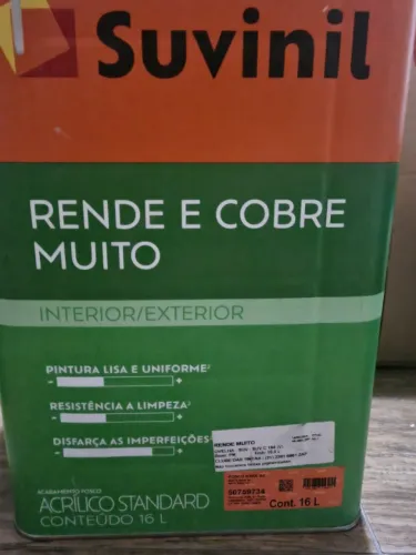 Tinta Suvinil Rende e Cobre Muito - Cor Ovelha - meia lata original