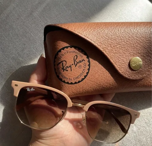 Óculos de Sol Ray-Ban Clubmaster [Cor marrom] - Original com Estojo