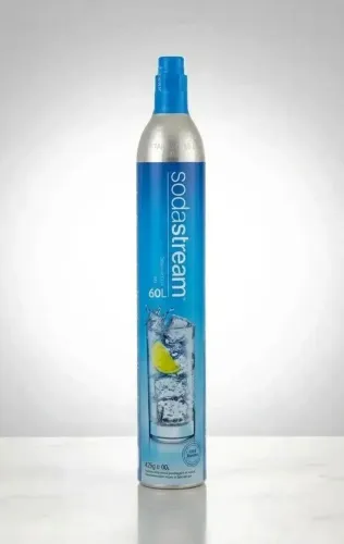 Cilindro NOVO 1kg Sodastream refil Azul de Rosca CO2 Gaseificar Água Faz 60 Litros LACRADO