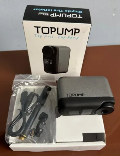 Mini Compressor de ar elétrico portátil Topump TB2 Pro 120PSI pneus de bicicleta digital