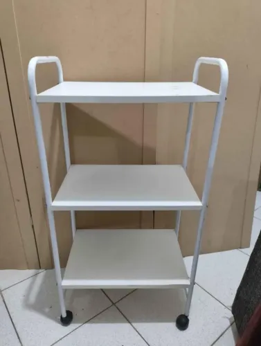 Carrinho Auxiliar Estética 3 Tampos em MDF, maiores informações * Manuela.