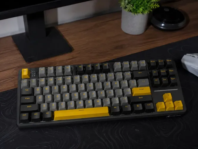 Teclado Sem Fio Switch Mecânico X87 ? Tri-Mode (2.4G / Bluetooth 5.0 / USB-C), Hot-Swap.