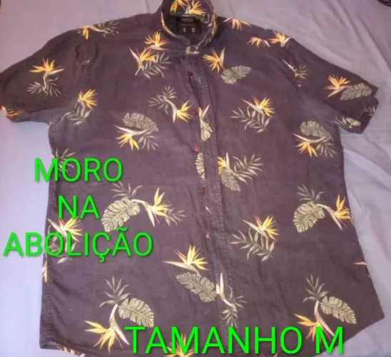 Camisas camisetas manga curta estampadas pretas floridas masculina