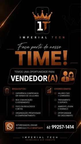 Vagas para vendedor