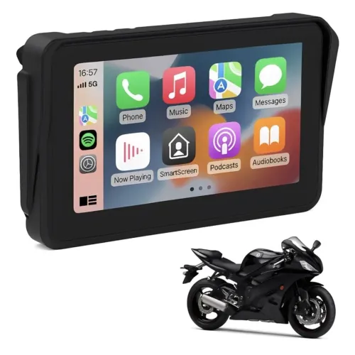 Central multimídia moto Android Auto Apple carplay