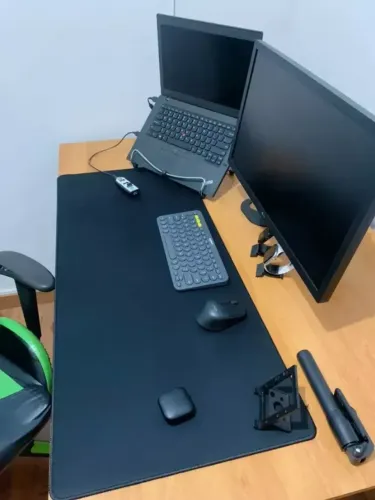 Mousepad Gamer Preto Sem Desenho Extra Grande 90 X 40 Cm