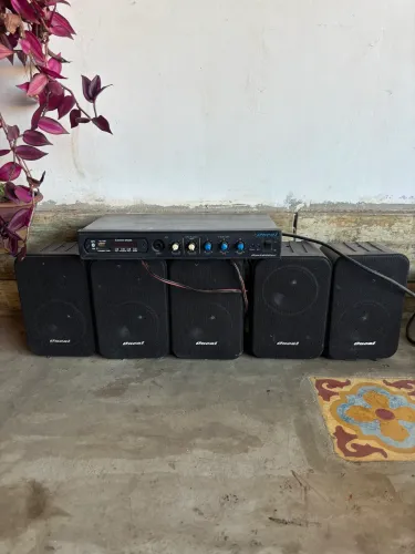  Kit Som Ambiente Oneal (Amplificador Bluetooth + 5 Caixas)