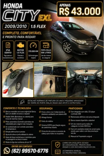 Honda City Sedan EXL 1.5 Flex 16V 4P Aut. 2010