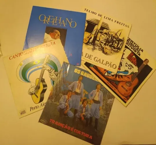 Lote 5 LPs Discos de Vinil Gaúcho Nativista Tradicionalista