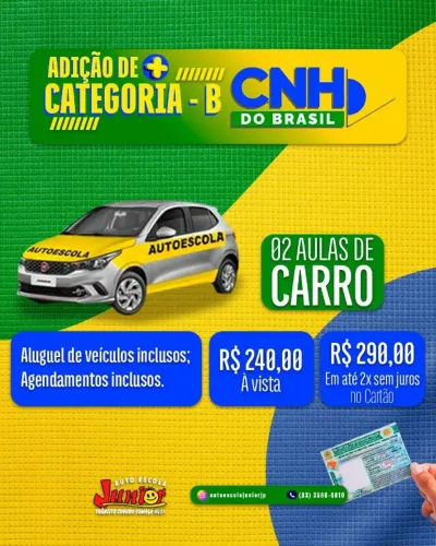 ADIÇÃO DE CATEGORIA CARRO - CNH DO BRASIL