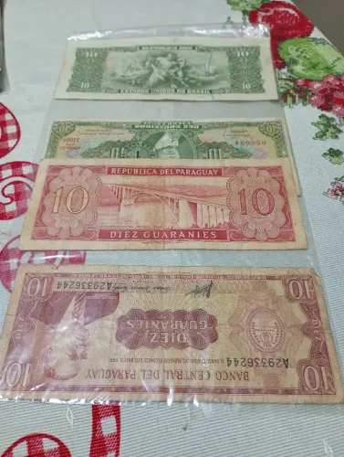 Cédulas antigas para colecionador