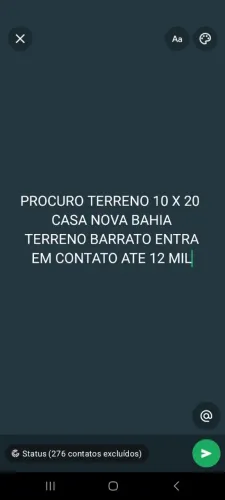 PROCURO TERRENO BARRATO EM CASA NONA BAHIA