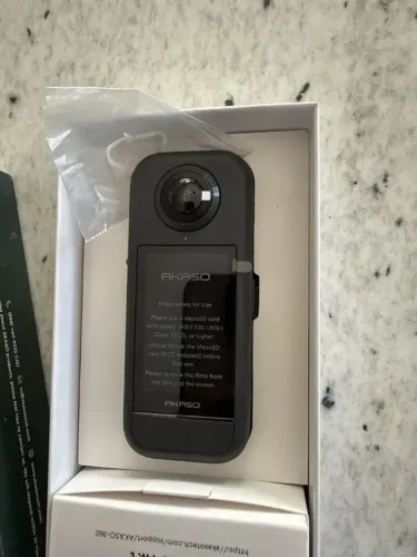 Akaso 360 Câmera De Ação 360° Vídeo 5,7 K, 72 Mp Supersuave Cor Preto