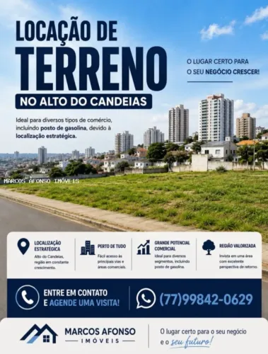 TERRENO PARA LOCAÇÃO NO ALTO DO CANDEIAS - 300m²