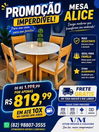 MESA ALICE EM OFERTA