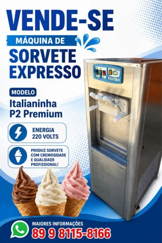 Maquina de sorvete expresso (italianinha p2 premium)
