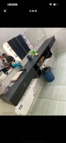 Bancada para barbearia ou salão de beleza