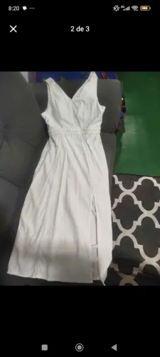 Vestido branco usado só uma vez tamanho G
