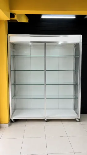 VITRINE DE VIDRO COM ALUMINIO