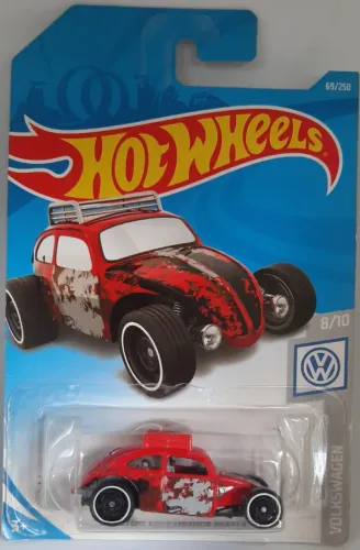 Hot Wheels Custom Volkswagen Beetle Vermelho 2017