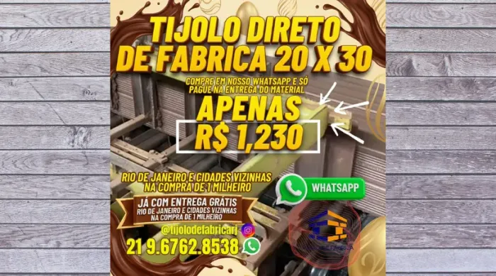 tijolo 8 furos 8 milheiros menor preço 