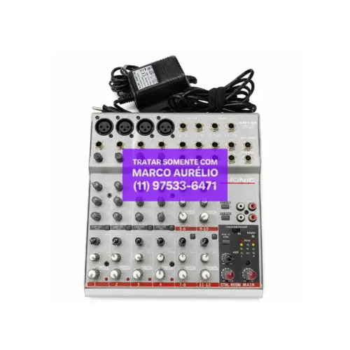 Mesa de Som PhonicBehringer AM 125 12 canais - R$ 600