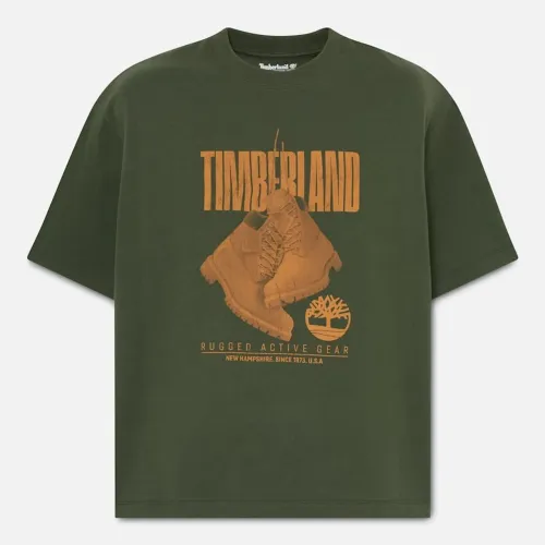 Camiseta Original Timberland Importada M Verde