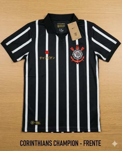 Camisa Corinthians Polo Retrô preta