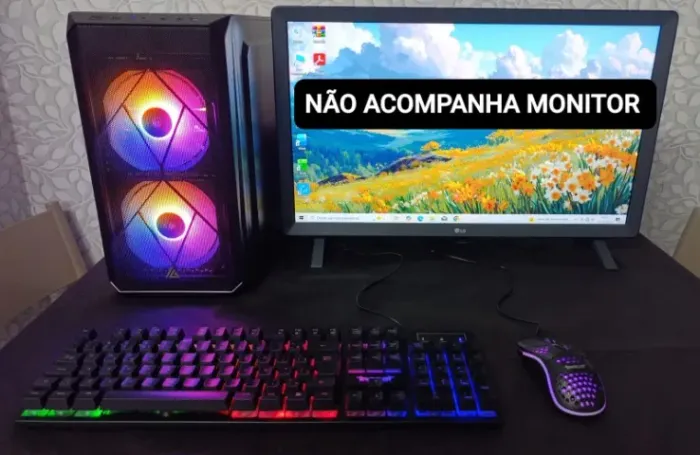 PC Completo Intel i5 (Tudo Novo!) | SSD 256GB | Support NVMe | 8GB RAM | Gabinete RGB