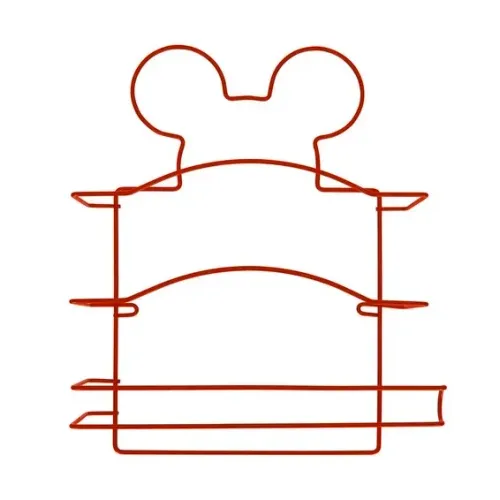 Suporte para Rolos de Papel Toalha Triplo Mickey Vermelho