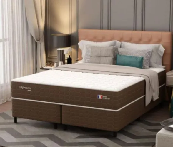 Cama box Queen size molas ensacada pronta entrega